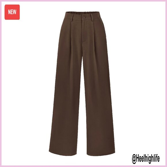 Pants - High Waisted Wide Leg Work Pants Women Business Casual Trousers